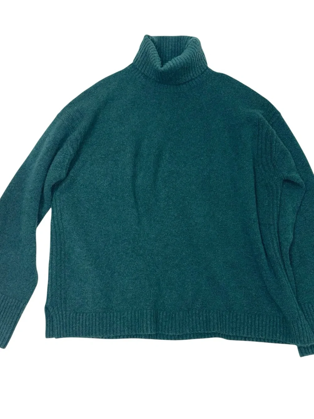 J.Crew Women's Teal Turtleneck Sweater size Large